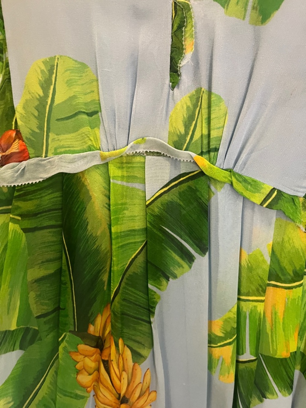 FARM Rio Blue Tropical Banana Leaf Maxi Dress - Picture 5 of 9